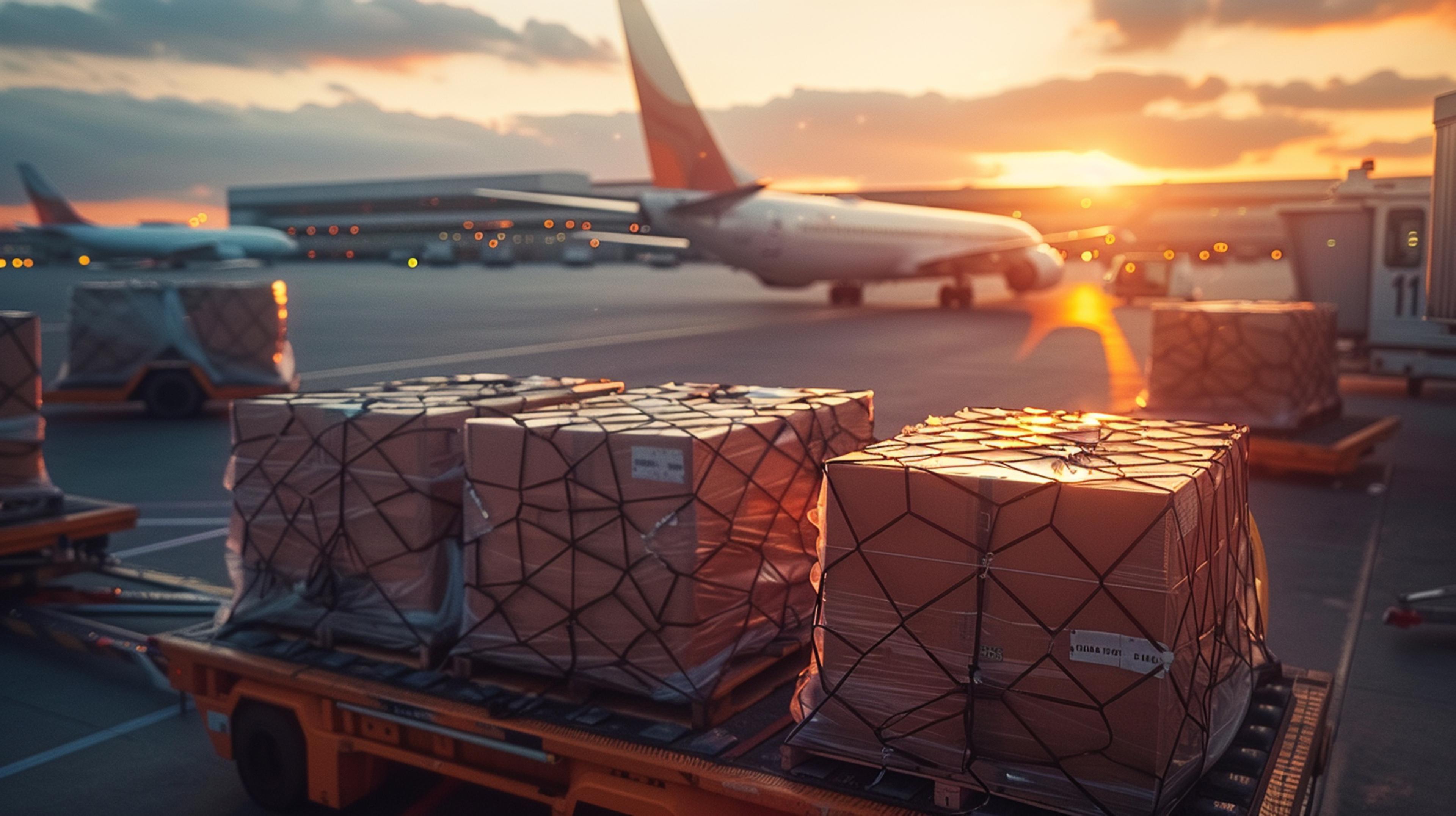 Shipping crates background